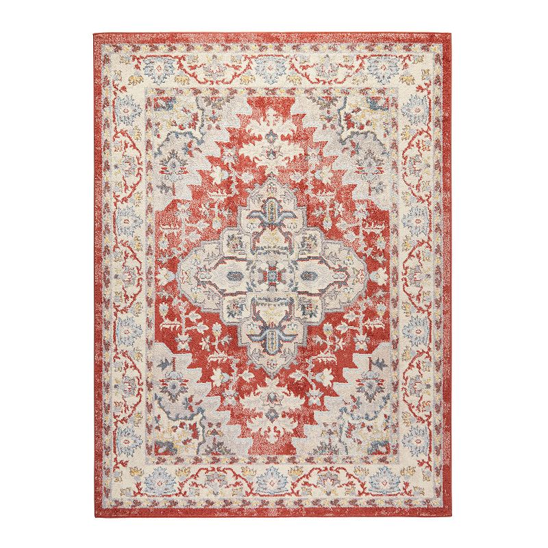 Home Dynamix Venice Loreta Area Rug, Orange, 8X10 Ft