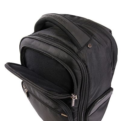 brookstone hayes laptop backpack Luggage Backpack, Black/Gold, 18 Inch : Electronics Constructed of Durable Ballistic fabric Brookstone Hayes Laptop Backpack -