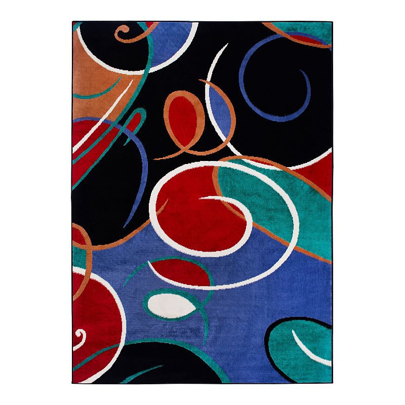 33926816 Home Dynamix Premium Loire Area Rug, Black, 2X7 Ft sku 33926816