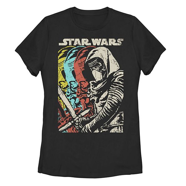 Juniors Star Wars Kylo Ren Color Copies Graphic Tee