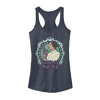 Juniors' Star Wars Princess Leia Stained Glass Profile Tank Top