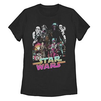 Juniors' Star Wars Neon Logo Tee