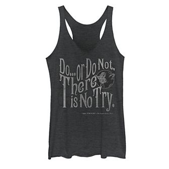 Juniors' Star Wars Yoda "There is No Try" Tank Top