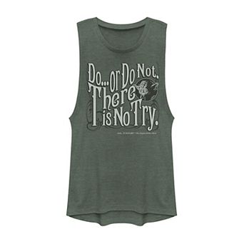 Juniors' Star Wars Yoda "Do Or Do Not There Is No Try" Muscle Tank Top