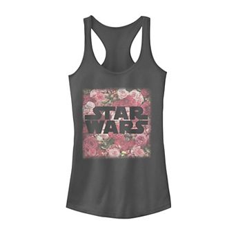 Juniors' Star Wars Rose Floral Pattern Tank Top