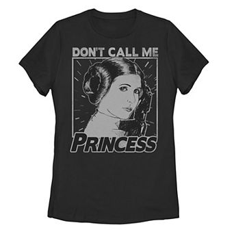 Juniors' Star Wars Leia Don't Call Me Princess Portrait Graphic Tee