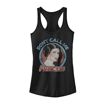 Juniors' Star Wars Leia Don't Call Me Princess Tank Top