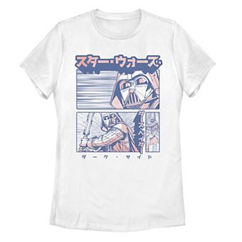 Juniors' Star Wars Darth Vader Anime Portrait Panels Tee