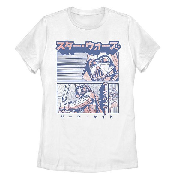 Juniors' Star Wars Darth Vader Anime Portrait Panels Tee