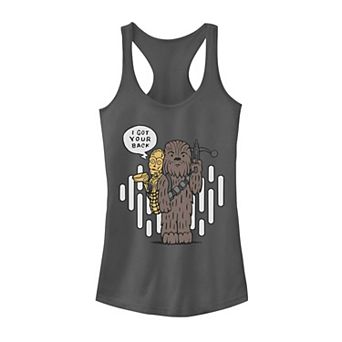 Juniors' Star Wars Chewbacca & C-3PO Cartoon "Got Your Back" Tank Top