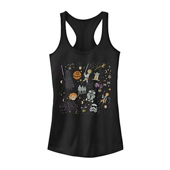 Juniors' Star Wars Cartoon Characters Collage Tank Top
