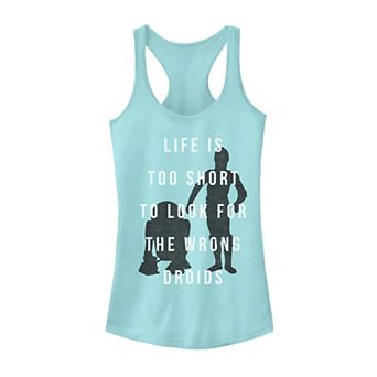 Juniors' Star Wars R2-D2 & C-3PO "Life is Too Short" Tank Top