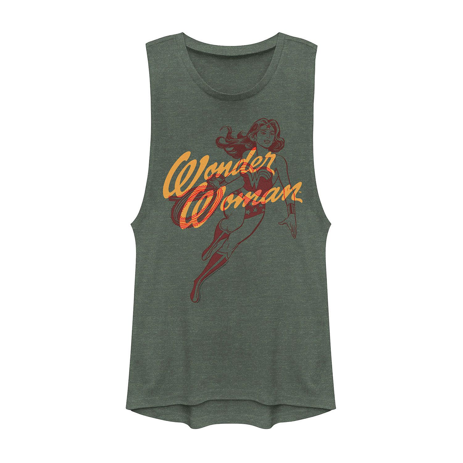 Photo 1 of Juniors' DC Comics Wonder Woman Outline Graphic Muscle Tee. XS