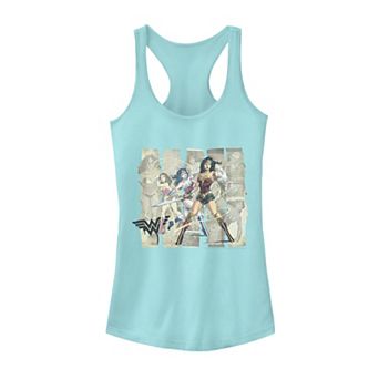 Juniors' DC Comics Wonder Woman Paper Strips Portrait Tank Top
