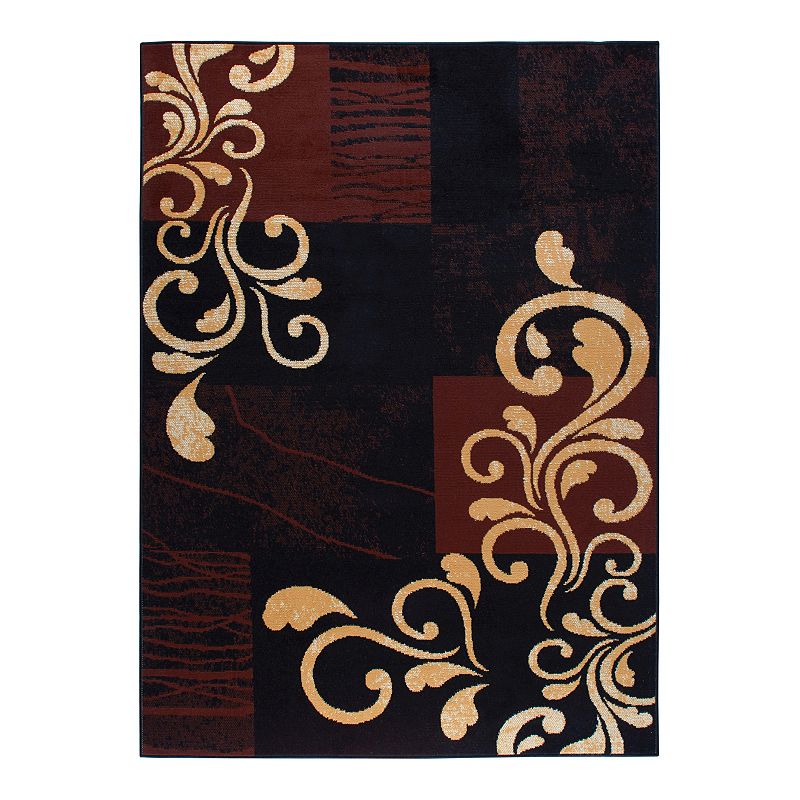 Home Dynamix Premium Nile Area Rug, Black, 8X10.5 Ft