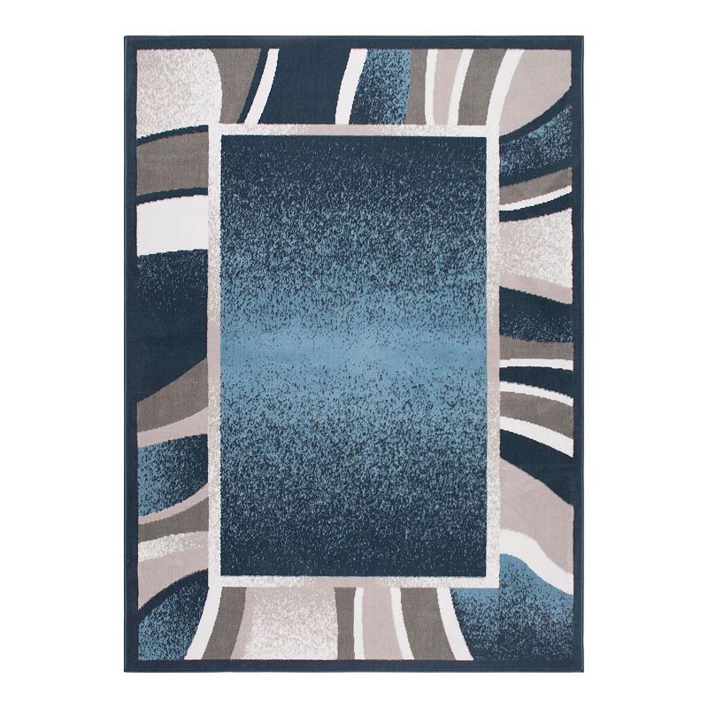 Home Dynamix Premium Rizzy Area Rug, Blue, 8Ft Rnd