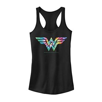 Juniors' DC Comics Wonder Woman Tie Dye Logo Tank Top