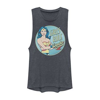 Juniors' DC Comics Wonder Woman "Girls Rule" Muscle Tank Top