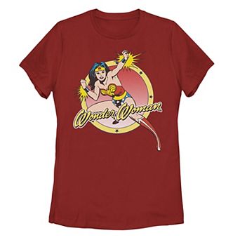 Juniors' DC Comics Wonder Woman Badge Logo Graphic Tee