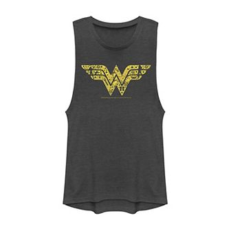 Juniors' DC Comics Wonder Woman Filled Logo Muscle Tank Top