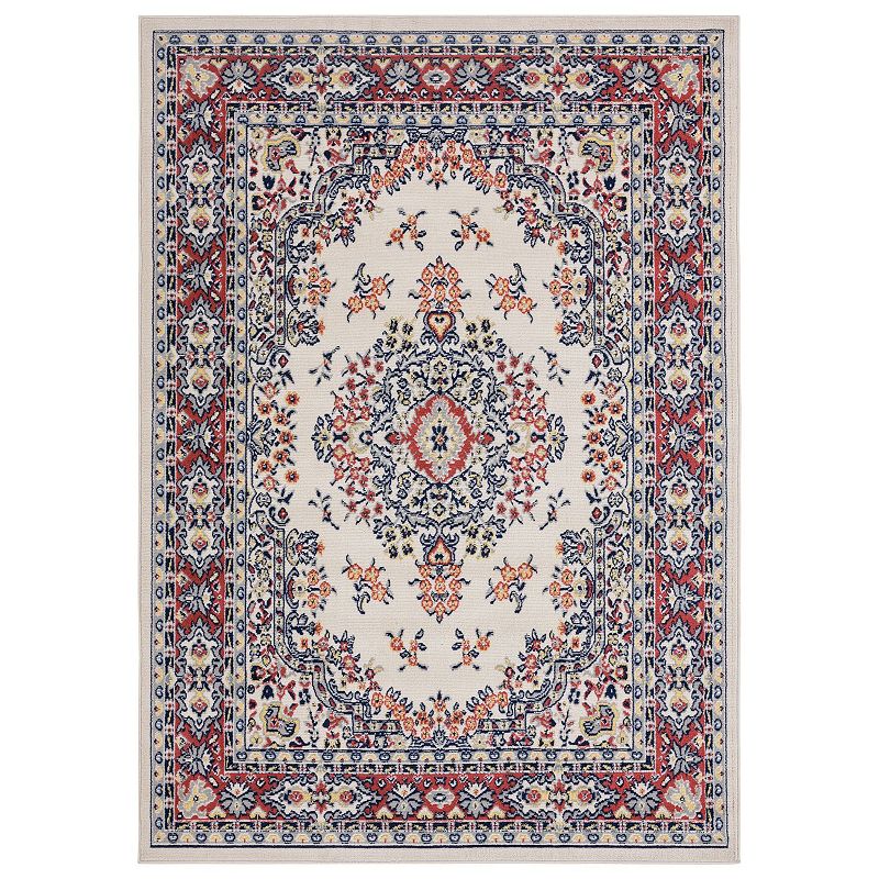 Home Dynamix Premium Sakarya Area Rug, White, 5X7.5 Ft