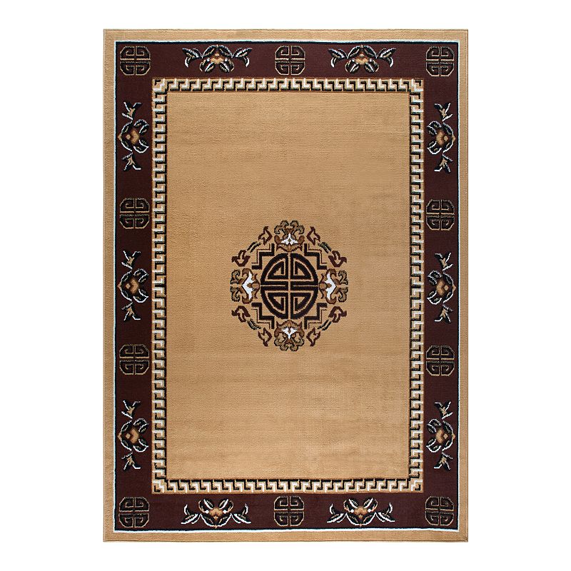 Home Dynamix Premium Sultan Area Rug, Beig/Green, 2X3 Ft