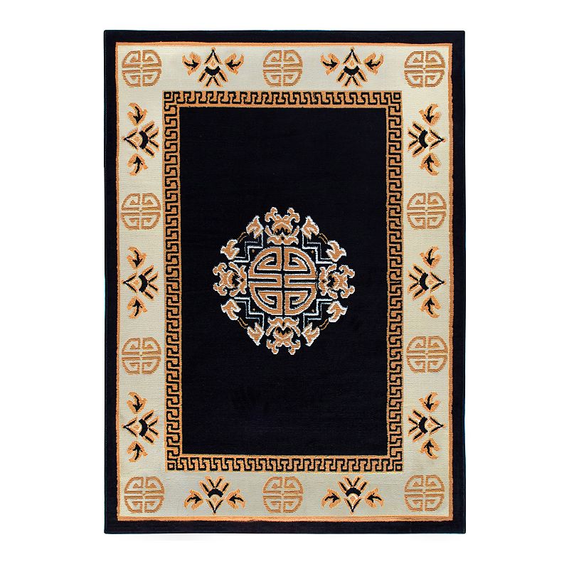 Home Dynamix Premium Sultan Area Rug, Black, 2X3 Ft