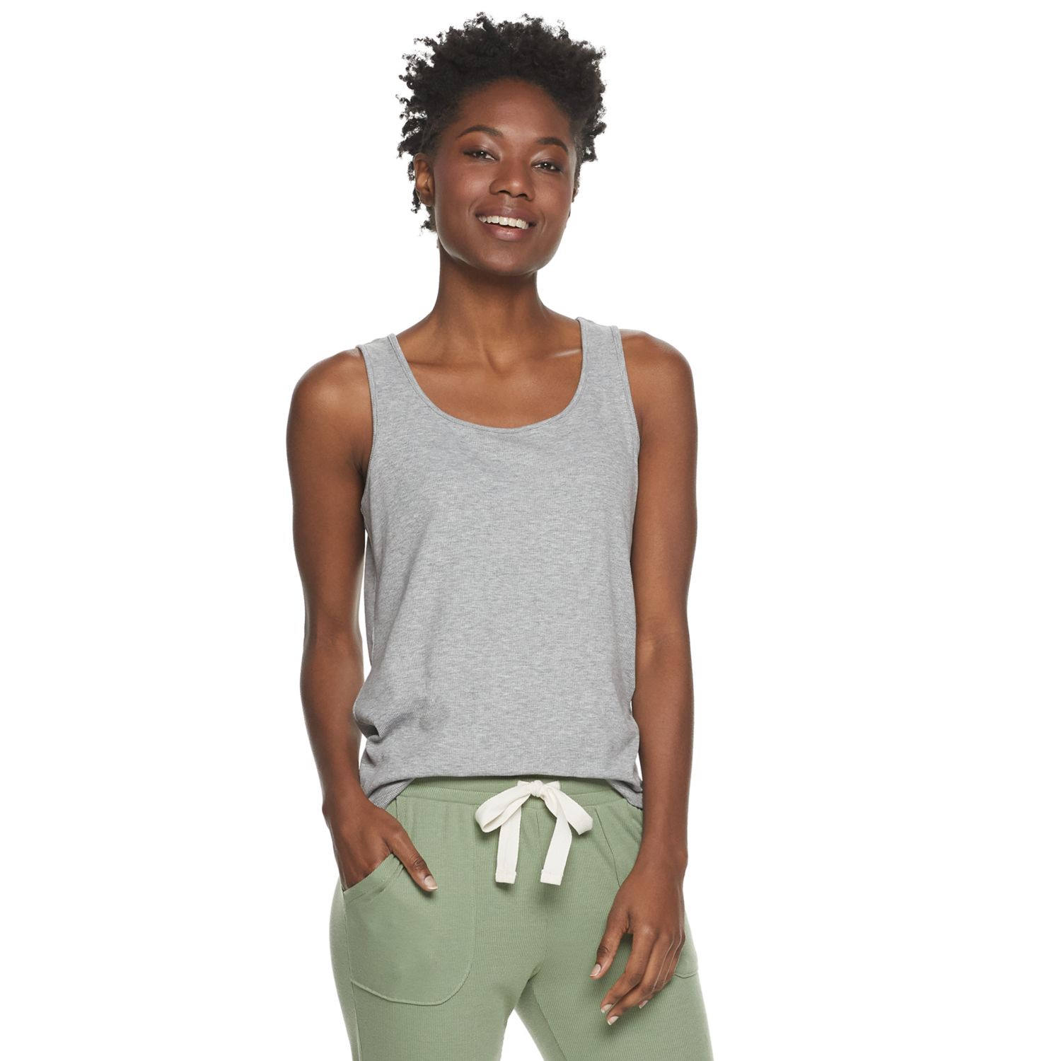 sleep tank top with support