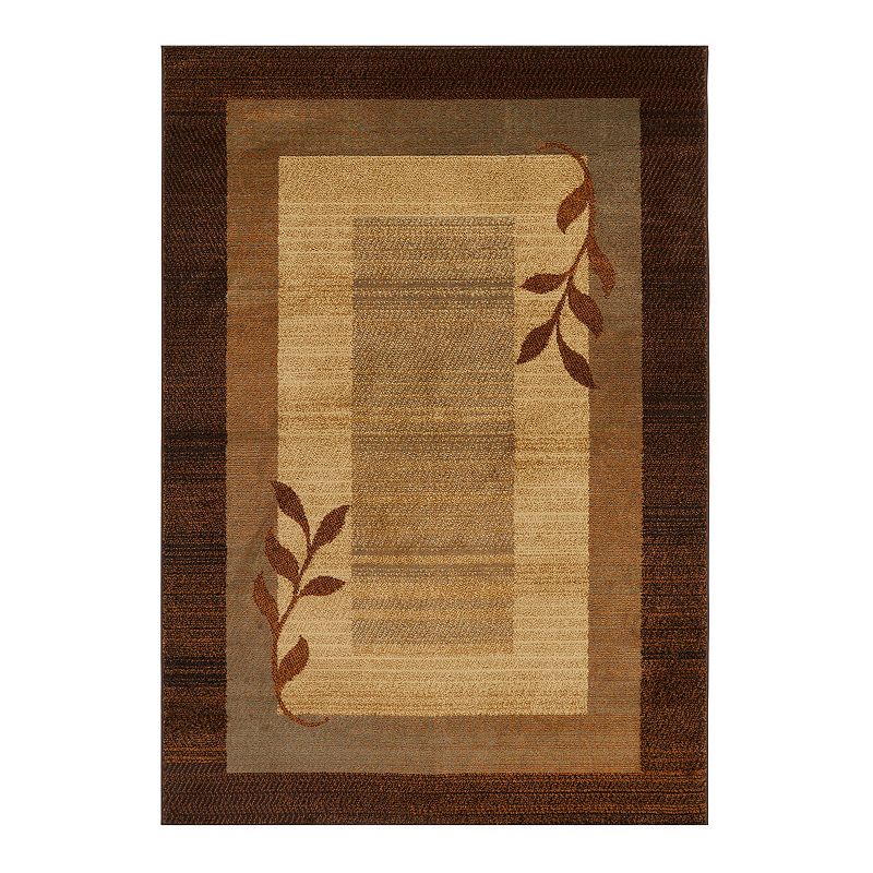 Home Dynamix Royalty Clover Area Rug, Brown, 8X10.5 Ft