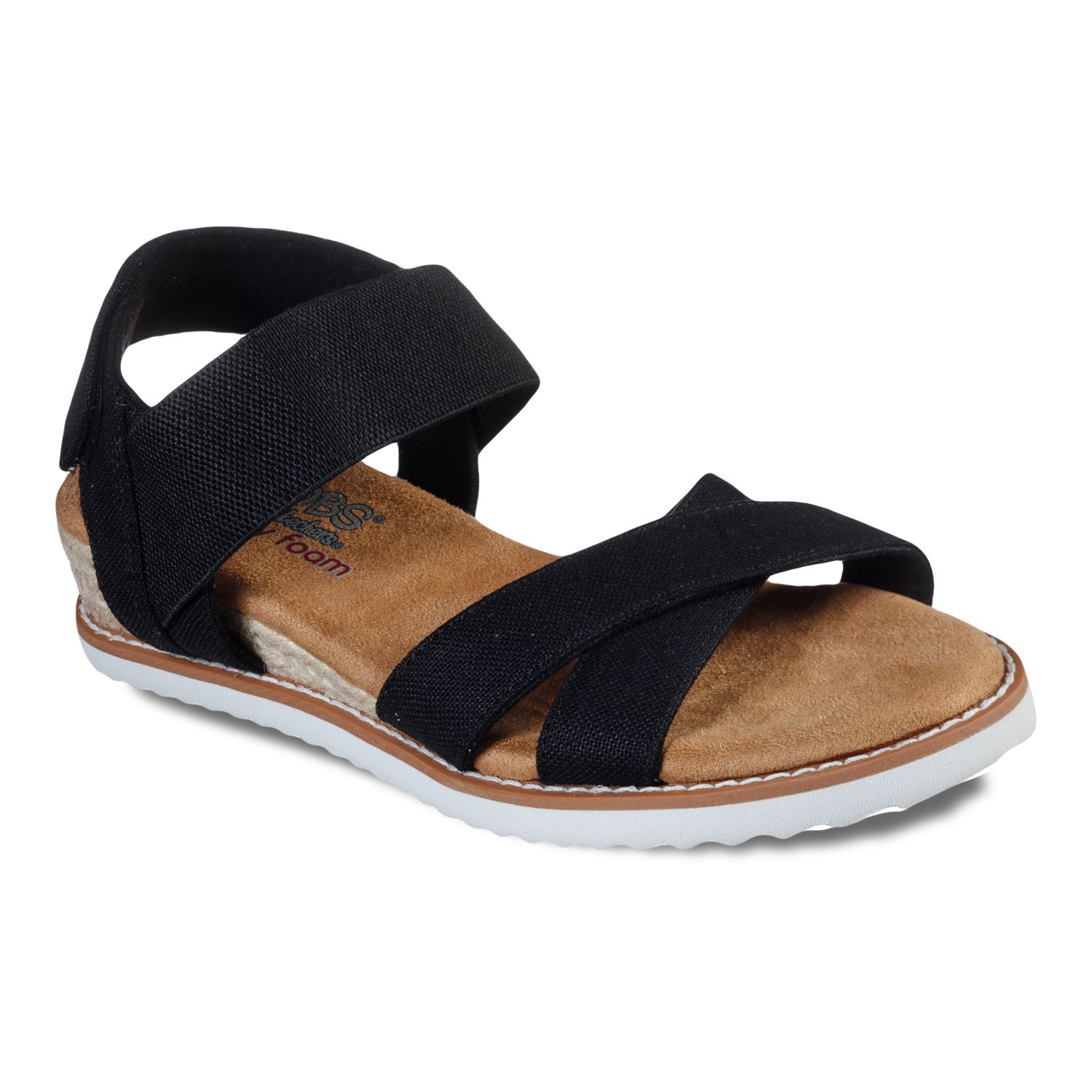 skechers women's sandals black