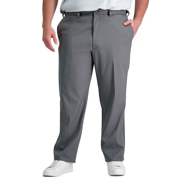  Haggar Mens Cool Right Performance Flex Solid Classic Fit  Flat Front Pant-Reg. And Big & Tall Sizes