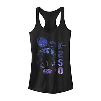Juniors' Star Wars Rogue One K-2SO Galaxy Print Tank Top