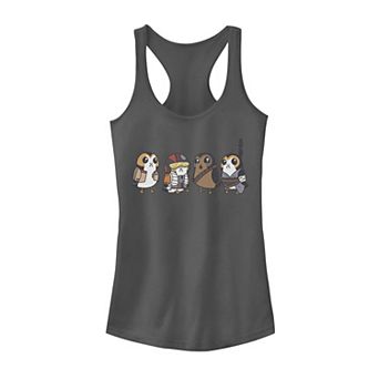 Juniors' Star Wars Porgs Dressed As Characters Tank Top