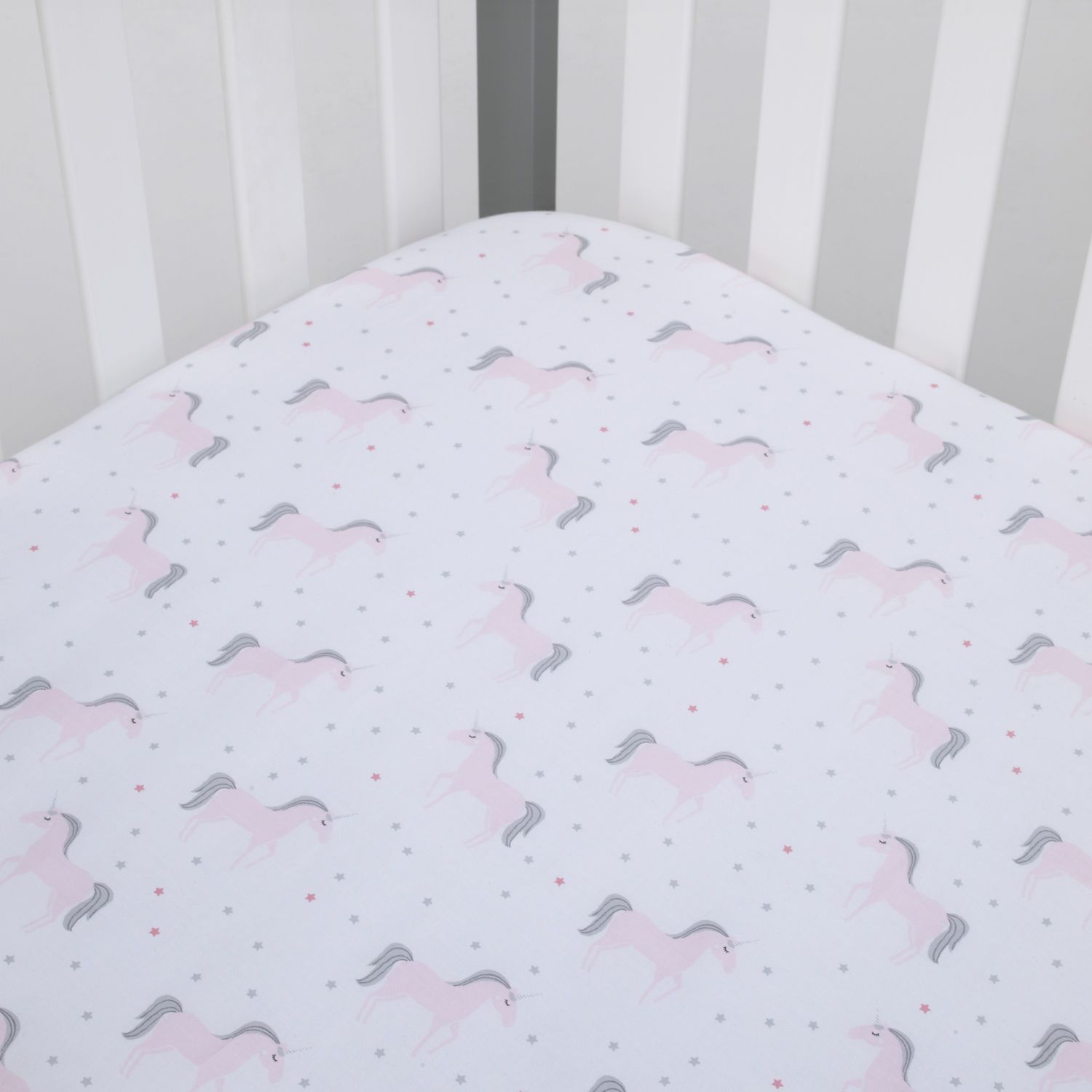 unicorn fitted crib sheet