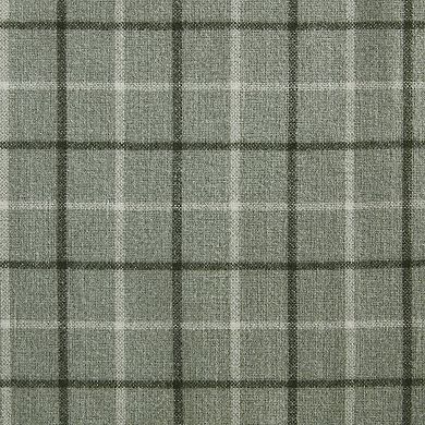 Madison Park Salford Plaid Faux Leather Tab Top Light Filtering Window Curtain