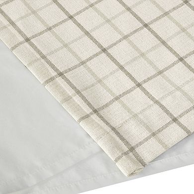 Madison Park Salford Plaid Rod Pocket and Back Tab Light Filtering Window Curtain