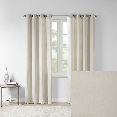 Madison Park Oslow Solid Piece Dyed Grommet Top Window Curtain