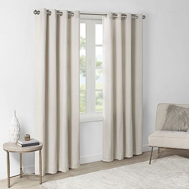 Madison Park Oslow Solid Piece Dyed Grommet Top Window Curtain