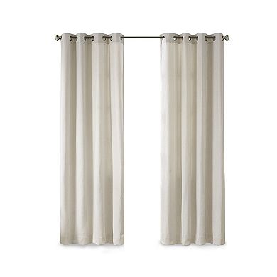 Madison Park Oslow Solid Piece Dyed Grommet Top Window Curtain