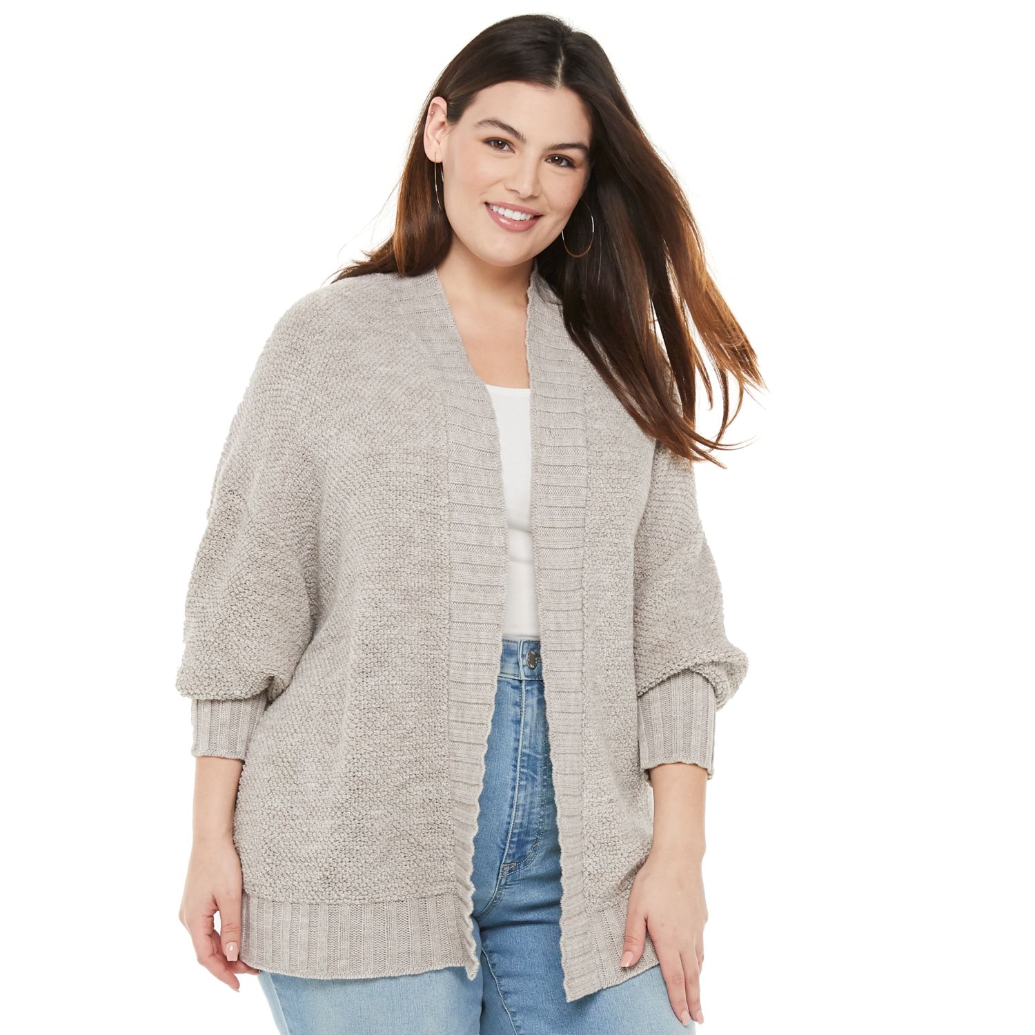 kohls cardigans plus size