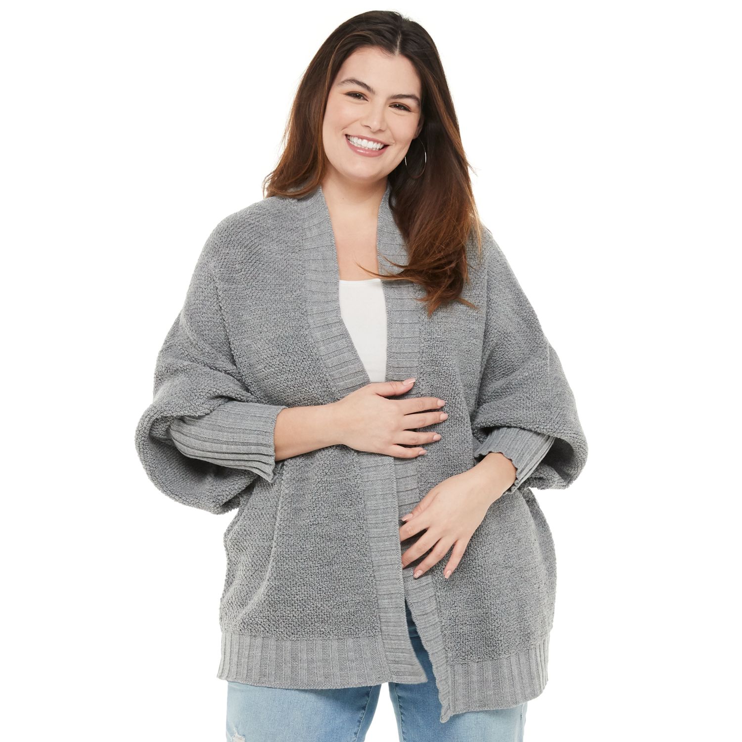kohls cardigans plus size