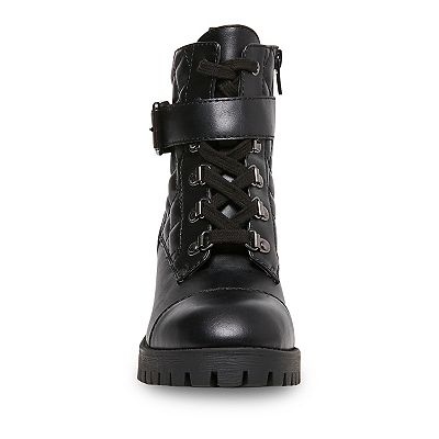 madden girl Harlow Women s High Heel Combat Boots