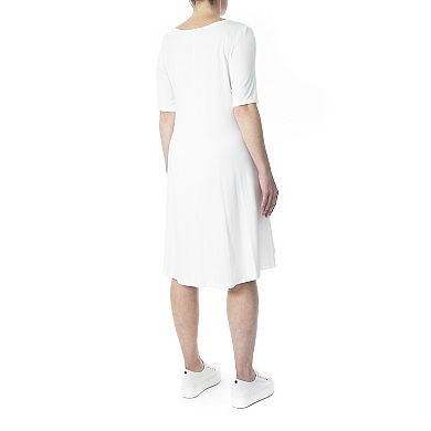 Women's Nina Leonard High-Low Trapeze Dress