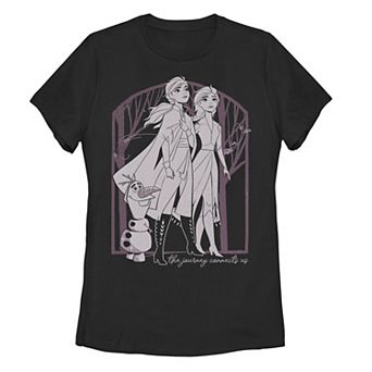 Disney's Frozen 2 Juniors' Elsa Anna & Olaf "The Journey Connects Us" Graphic Tee