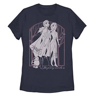 Disney's Frozen 2 Juniors' Elsa Anna & Olaf "The Journey Connects Us" Graphic Tee