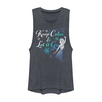 Juniors' Disney's Frozen Elsa Keep Calm & Let It Go Muscle Tank Top