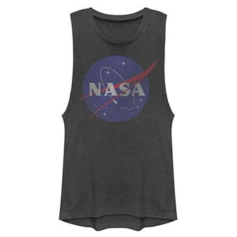 Juniors' NASA Classic Logo Muscle Tank Top