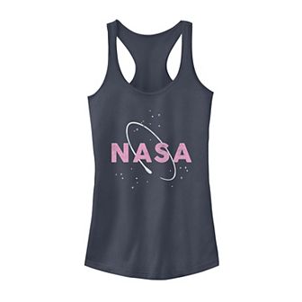 Juniors' NASA Pink Logo Tank Top