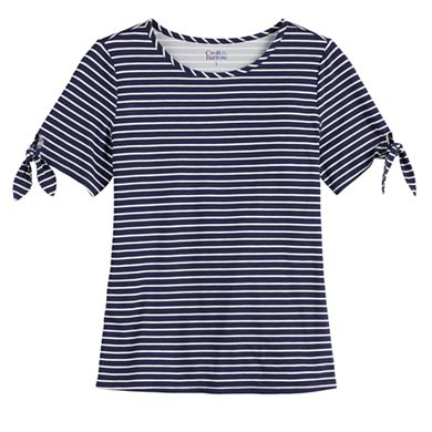 Women's Croft & Barrow® Short Tie Sleeve Tee