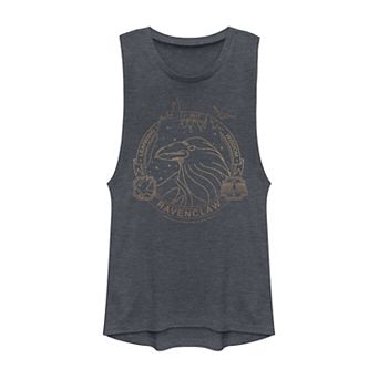 Juniors' Harry Potter Ravenclaw Line Art Logo Muscle Tank Top